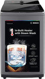 Bosch 8 kg 5 Star Fully Automatic Top Load Washing Machine with In-Built Heater & Steam Wash (WOI805B7IN, Black/Grey)