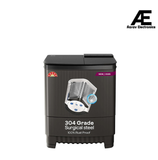 Godrej 8 Kg 5 Star, With Soft Shut Wash Lid, Semi-Automatic Top Loading Washing Machine (WSEDGE ULTS 80 5.0 DB2 MD CSGR, Crystal Grey, Stainless Steel Wash and Spin Drum)