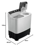 Samsung 7.5 Kg 5 Star Semi-Automatic Top Load Washing Machine Appliance (WT75B3200GG/TL,LIGHT GRAY)