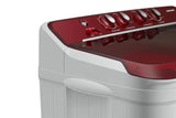 Samsung 7.5 Kg Inverter 5 Star Semi Automatic Top Load Washing Machine (WT75B3200RR/TL, Light Grey & Red Base, Air turbo drying, 5 Year Warranty on Wash Motor)