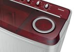 Samsung 7.5 Kg Inverter 5 Star Semi Automatic Top Load Washing Machine (WT75B3200RR/TL, Light Grey & Red Base, Air turbo drying, 5 Year Warranty on Wash Motor)