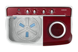 Samsung 7.5 Kg Inverter 5 Star Semi Automatic Top Load Washing Machine (WT75B3200RR/TL, Light Grey & Red Base, Air turbo drying, 5 Year Warranty on Wash Motor)