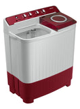 Samsung 7.5 Kg Inverter 5 Star Semi Automatic Top Load Washing Machine (WT75B3200RR/TL, Light Grey & Red Base, Air turbo drying, 5 Year Warranty on Wash Motor)