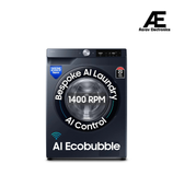 Samsung 12 kg, 5star, AI Control, AI Ecobubble, Super Speed, Wi-Fi, Hygiene Steam with Inbuilt Heater, Digital Inverter, Fully-Automatic Front Load Washing Machine (WW12DG6B24ASTL, Navy)