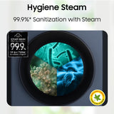 Samsung 7 Kg 5 Star Fully Automatic Front Load Washing Machine with Hygiene Steam, Diamond Drum, Digital Inverter Motor, Quick Wash & LED Display (WW70FG4S02ABTL, Black)