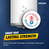 Voltas Aqua Prime 25L Water Heater 2000W, Warranty of 7 years on Tank, 3 Years on Heating Element, 2 Years on Product by Voltas|Free Installation| Free Connecting Pipe|Copper Element|8 Bar (White)