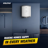 Voltas Aqua Prime 25L Water Heater 2000W, Warranty of 7 years on Tank, 3 Years on Heating Element, 2 Years on Product by Voltas|Free Installation| Free Connecting Pipe|Copper Element|8 Bar (White)