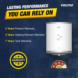 Voltas Aqua Prime 25L Water Heater 2000W, Warranty of 7 years on Tank, 3 Years on Heating Element, 2 Years on Product by Voltas|Free Installation| Free Connecting Pipe|Copper Element|8 Bar (White)