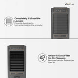 Havells Zurii 40 Litres Tower Air Cooler with Dust Filter Net (Low Water Alarm, Black & Grey)