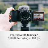 Sony Alpha ZV-E10K Mirrorless Vlog Camera with SELP1650 Ver. 2 Lens | 24.2MP APS-C, 4K, Power Zoom