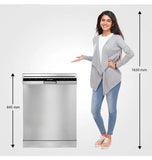 Faber 12 Place Settings Freestanding Dishwasher with 6 Wash Programs, Half Load, Power Memory, LED Display, Natural Drying & 1–24 Hours Delay, Inox – FFSD 6PR 12S Neo Inox
