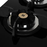 Faber 90 cm 5 Burner Built-in Gas Hob with Brass Burners, Auto Ignition & 8 mm Toughened Black Glass – Hob Maxus HT905 CRS BR CI AI