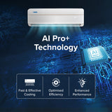Blue Star IA324VXUS 2 Ton 3 Star Inverter Split Air Conditioner | V Series | Copper Condenser | 4-Way Swing | AI Pro | White