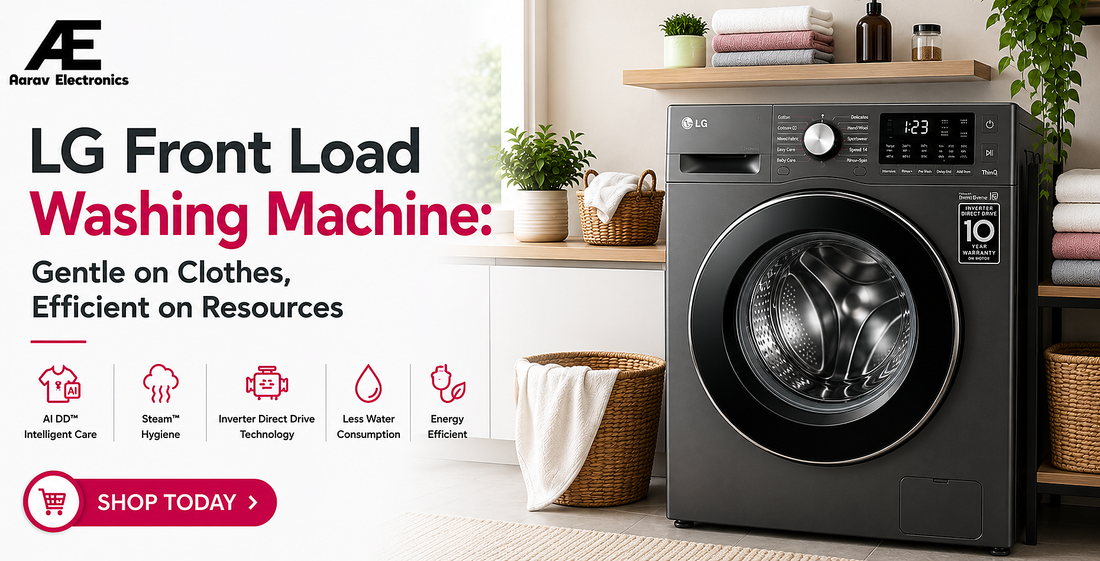 LG Front Load Washing Machine: Gentle on Clothes, Efficient on Resources