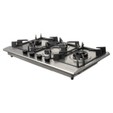 Faber Inspiria 4 Burner Built-In Gas Hob with Brass Burners, Cast Iron Pan Support, Auto Ignition & Flame Failure Device, Stainless Steel Panel – HOB INSPIRIA 904 BR AI FFD SS PNG