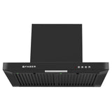 Faber 60 cm 1000 m³/hr T-Shape Kitchen Chimney | Baffle Filter | Push Button Control || 12 Years warranty on Motor|| Motor- 250 Watt | HOOD MARS PB BF BK 60, Black