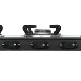 Faber 3 Burner Gas Cooktop with Designer Forged Burners, Manual Ignition & Tempered Glass Top – COOKTOP MIST 3BB AURA