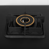 Faber 70 cm 2 Burner Cooktop with Brass Burners, Auto Ignition & Flame Failure Device - COOKTOP BLOSSOM 2BB BK CI AI
