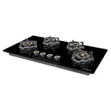 Faber 90 cm 4 Burner Built-in Gas Hob with Brass Burners, Auto Ignition & Flame Failure Device – HOB EXPERIA HT 904 ALU AI FFD