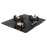 Faber 70 cm 3 Burner Built-in Gas Hob with Brass Burners, Auto Ignition & Toughened Glass – Hob PRIME HT703 CRS BR CI AI