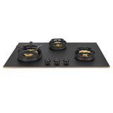 Faber 78 cm 3 Burner Built-in Gas Hob with Brass Burners, Auto Ignition & Flame Failure Device – Hob Verona HD783 CI FFD AI