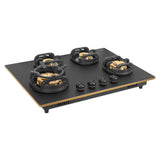 Faber 72 cm 4 Burner Built-in Gas Hob with Brass Burners, Auto Ignition & Flame Failure Device – HOB VERONA IND HD724 CI FFD AI