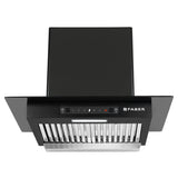Faber Mercury IN 60 cm Auto-Clean Kitchen Chimney with 1200 m³/hr Suction, Baffle Filter, Gesture & Touch Control, 3 Speed & LED Lights, Black – HOOD MERCURY IN HC SC BK BF 60