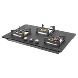 Faber 75 cm 3 Burner Built-in Gas Hob with Full Brass Burners, Auto Ignition & Flame Failure Device – HOB BELLA HT 753 BR AI FFD