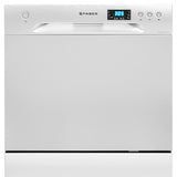 Faber 8 Place Settings Countertop Dishwasher with 6 Washing Programs, Half Load, Power Memory, LED Display, Natural Drying & 1–24 Hours Delay, Inox – FFSD 6PR 8S Ace Inox