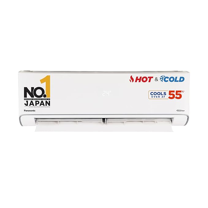 Panasonic 1.5 Ton 3 Star Hot &amp; Cold Inverter Split AC (Higher Airflow, -7~55 Deg. C Operation, Copper Condenser, 7in1 Convertible, 2-Way Swing, PM 0.1 Filter, CS/CU-EZ18BKYF, White)