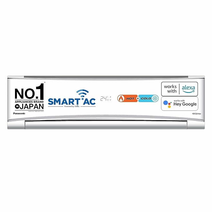 Panasonic 1.5 Ton 3 Star Hot and Cold Wi-Fi Inverter Smart Split AC (Copper Condenser, 7 in 1 Convertible with True AI Mode, PM 0.1 Air Purification Filter, CS/CU-KZ18AKYF, White)