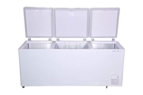Voltas 600TD CF/CF600TA4 Metal Top Plastic Top Triple Door Chest Freezer, GREY (557L Gross, 508L Net)