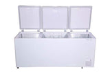 Voltas 600TD CF/CF600TA4 Metal Top Plastic Top Triple Door Chest Freezer, GREY (557L Gross, 508L Net)