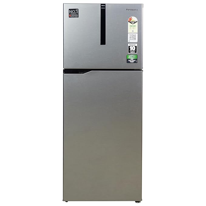 Panasonic 260 L Double Door 2 Star AI Enabled Inverter Technology Frost Free Refrigerator (NR-TH272BVHN, Electric Grey, Jumbo Fresh Vegetable Basket,)