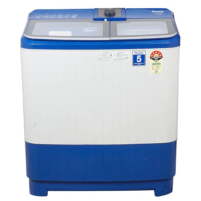 Panasonic 7 Kg Semi-Automatic Top Loading Washing Machine (NA-W70H6ARB, Blue)