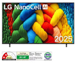 LG 65 Inch (164 cm) NanoCell 4K Smart TV (2025 Model, NANO85A, α7 AI Processor Gen8, Dolby Atmos, Filmmaker Mode)