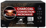 LG 28L Charcoal Convection Microwave Oven (MJEN286UI, Black, Healthy Heart Recipes, Diet Fry, Paneer, Curd, Ghee, 360° Motorised Rotisserie for Bar-be-queing &amp; 10 Years of warranty on Charcoal Heater)