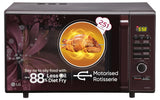 LG 28 L Convection Microwave Oven (MC2886BRUM, Black, 360° Motorised Rotisserie for Bar-be-queing, Diet Fry, Ghee in 12Mins, 251 Auto Cook Menu, Stainless steel cavity &amp; Health Plus Menu)