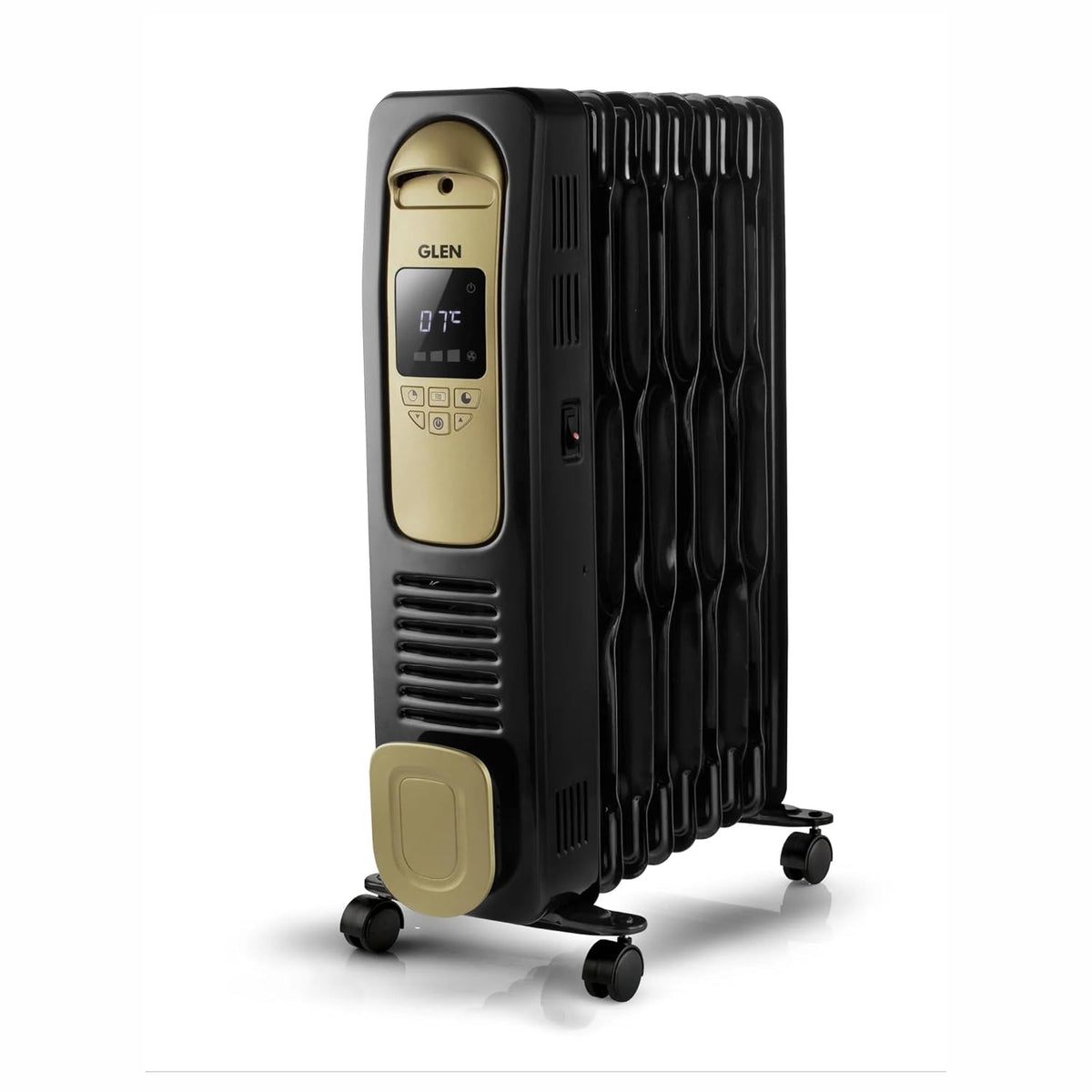 Glen Electric Oil Filled Radiator Room Heater With 9 Fin 2000 Watt, Isi Certified (Ha 7013Dor9) 2 Years Warranty - Black