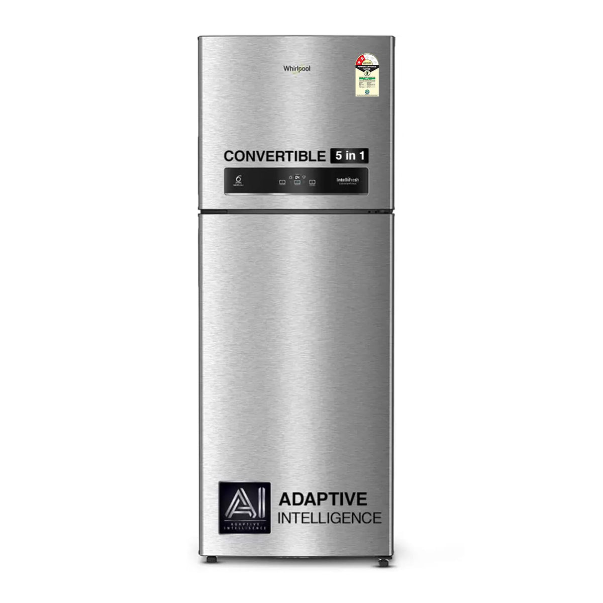 Whirlpool 467L 2star IntelliFresh Convertible Inverter Frost Free Double Door Refrigerator (IF INV CNV 515 ALPHA STEEL (21695))