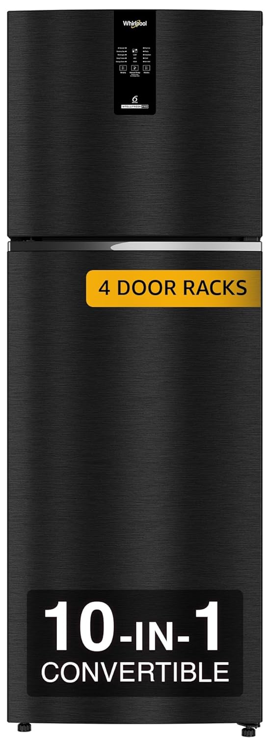 Whirlpool 327 L 2 Star IntelliFresh Convertible Inverter Frost Free Double Door Refrigerator (IFPRO INV CNV 375 OMEGA BLACK(2S)-TL)