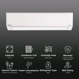 Panasonic 2.0 Ton 3 Star Hot &amp; Cold Wi-Fi Inverter Smart Split AC(-7~55 Deg. C Operation, Copper Condenser, 7in1 Convertible, True AI, 4-Way Swing, PM 0.1 Filter, CS/CU-EZ24BKYFM, White)