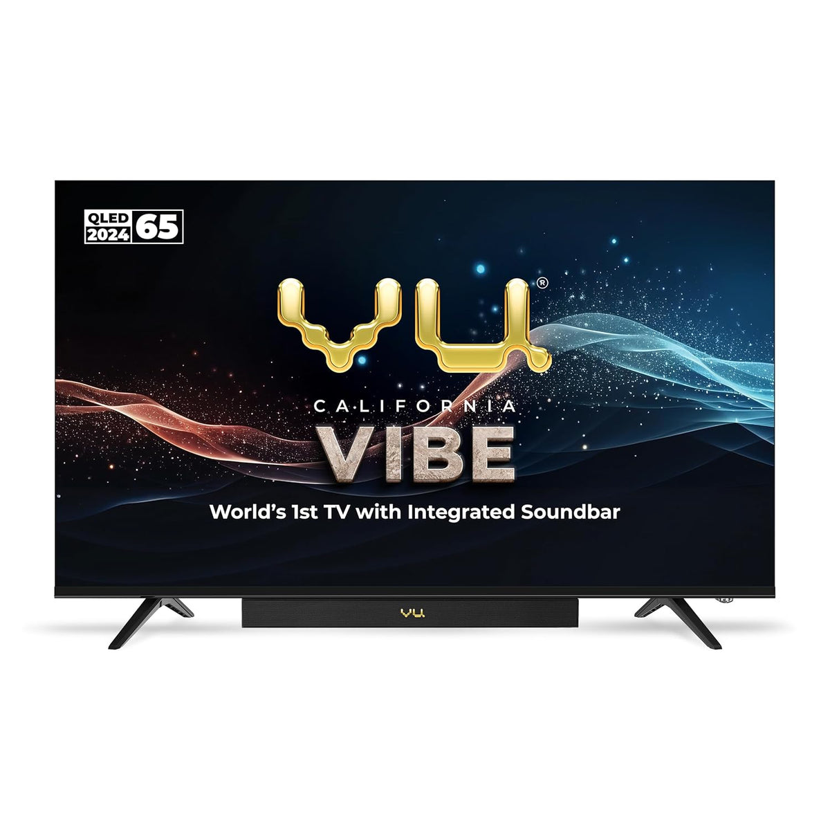 Vu 164cm (65 inches) Vibe Series QLED 4K Google TV 65VIBE24 (Black)