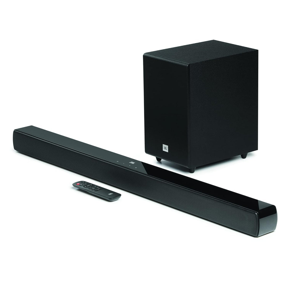 JBL Cinema SB140, Dolby Digital Soundbar with Wired Subwoofer for Extra Deep Bass, 2.1 Channel Home Theatre with Remote, HDMI ARC, Bluetooth &amp; Optical Connectivity (110W)