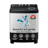 Samsung 8 kg, 5 star, Semi-Automatic Top Load Washing Machine (WT80C4200GG/TL, Air Turbo Drying, Light Gray,)