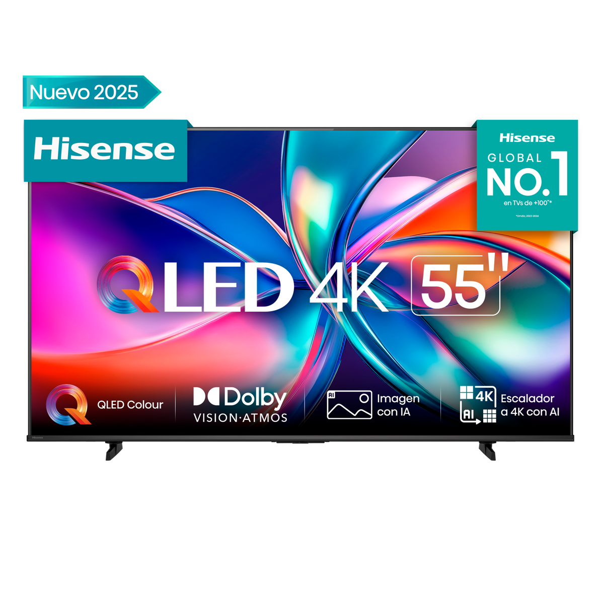 Hisense Tornado 139 cm (55 inches) A7Q Series 4K Ultra HD QLED Smart LED TV (Dolby Audio, Voice Control 55A7Q (Black)