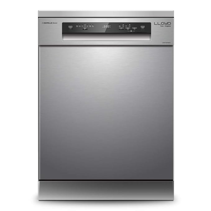 Havells-Lloyd Puro Hygiene (GLDWF14PSB1IC, 14 Place Settings, 99% Germs Free with Sparkle Clean Technology, Auto Clean,Infinity Drawer, Super Silent, Silver)