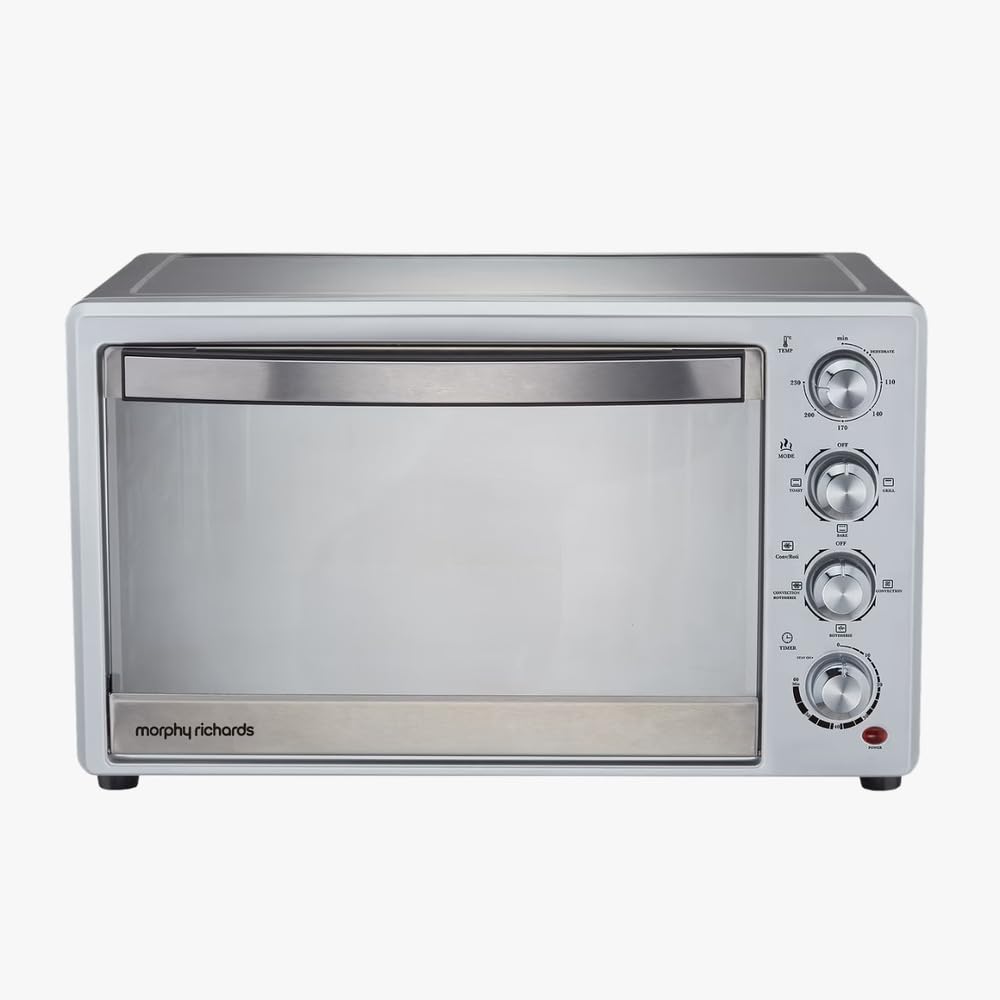 Morphy Richards 54Rcss Dehydro (510055) Otg Oven|1700 Watts 54 Litre Oven Toaster Griller|Convection Fan &amp; Rotisserie Function|In-Built Dehydrate Function|Mirror Finish Door|2-Yr Warranty|Gold &amp; Black