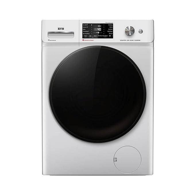 IFB 8 Kg 5 Star Powered by AI with 9 Swirl Wash, Fully Automatic Front Load Washing Machine (Senator SXN 8012K,Steam Refresh Program with Eco Inverter, SENATOR SXN 8012K CMS)
