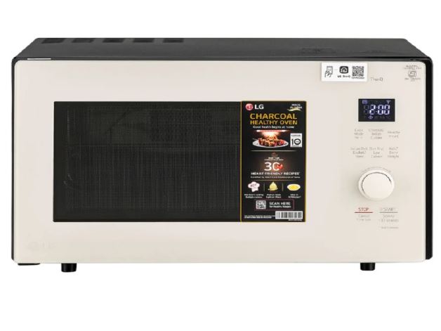 LG 28 L Scan-To-Cook Charcoal Convection Microwave Oven, Wi-Fi , Diet Fry, Motorised Rotisserie, (MJEN286UBW,Beige)